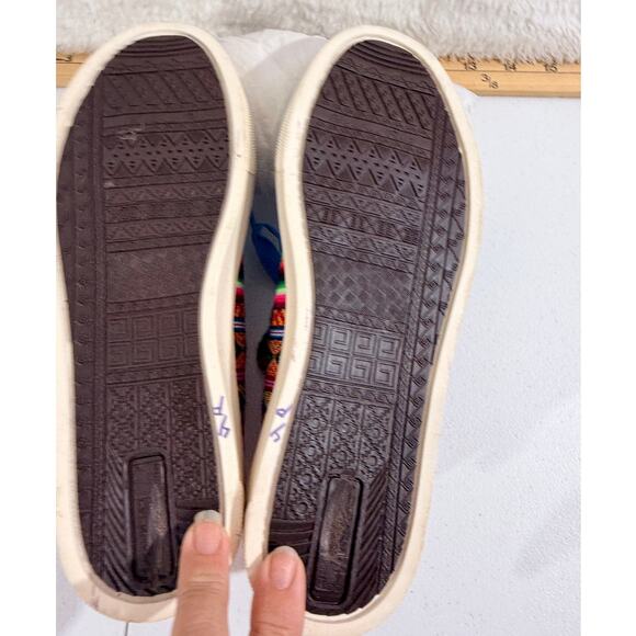 Pachamama Peru Womens S7 Handmade Woven Sneakers Boho Excellent Preowned - Picture 6 of 7